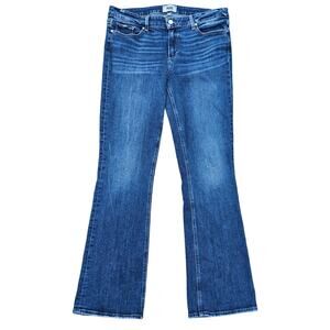 Stretch Bootcut Jeans Paige Manhattan Boot Plus Size 32 Medium Wash Denim